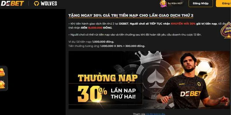 Ưu đãi đặc biệt cho thành viên VIP tại Debet